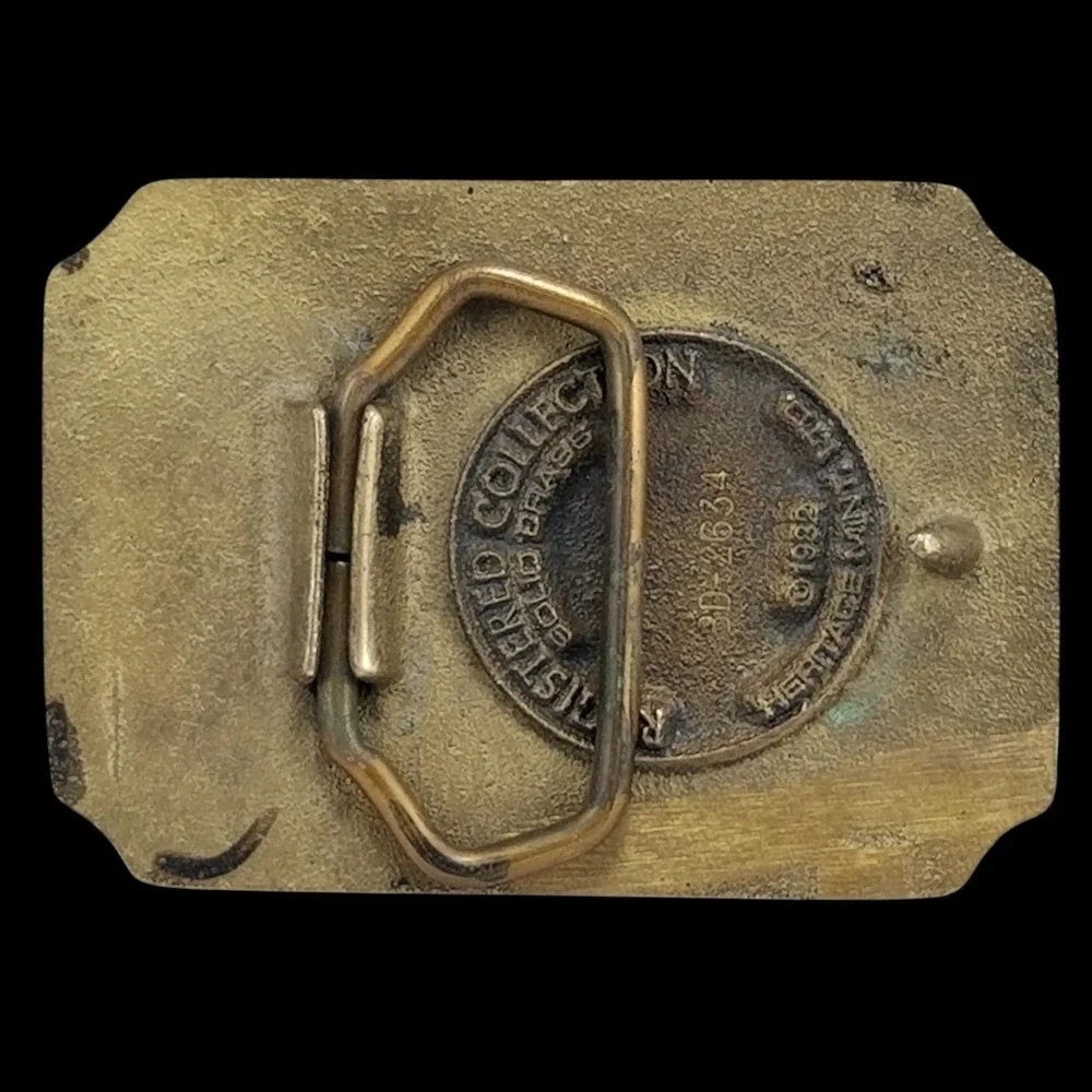 Nebraska Cornhuskers Football Helmet Belt Buckle Solid Brass 1982 Heritage‎ Mint
